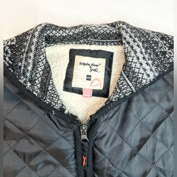Triple Five Soul Sherpa Lined Hoodie Full Zip Sweater - Picture 3 of 10